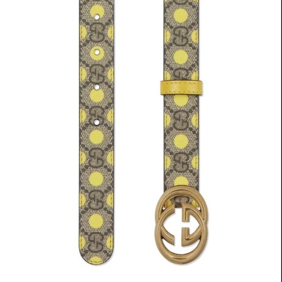 NWT Gucci interlocking GG polka-dots GG print belt - size 80-32 - Picture 1 of 10